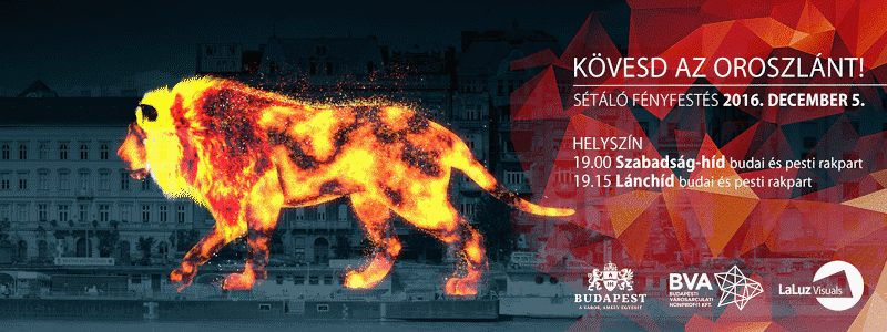 Kövesd az oroszlánt - Sétáló fényfestés